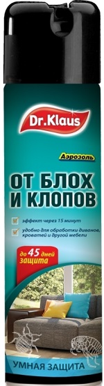 Аэрозоль от клопов блох и насекомых 250 мл Dr.Klaus