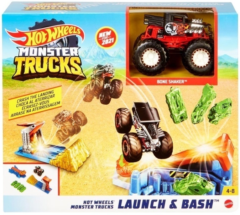 HOT WHEELS арт.GVK08 игровой набор Монстр-Трак Запускай и Круши