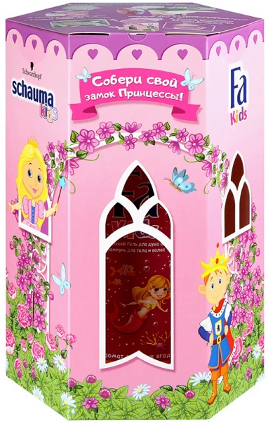 Shauma Kids детский шампунь и гель для девочек Замок 350 мл