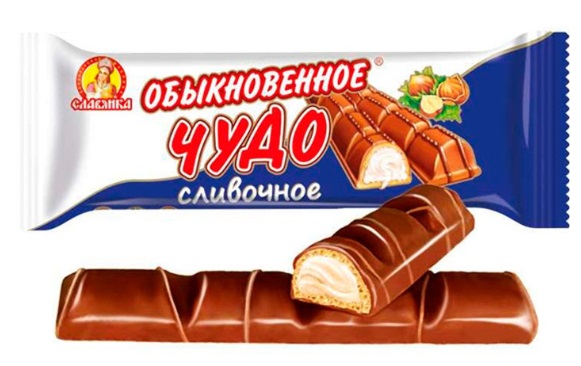 Батончик Славянка Обыкновенное чудо Сливочное 55 г