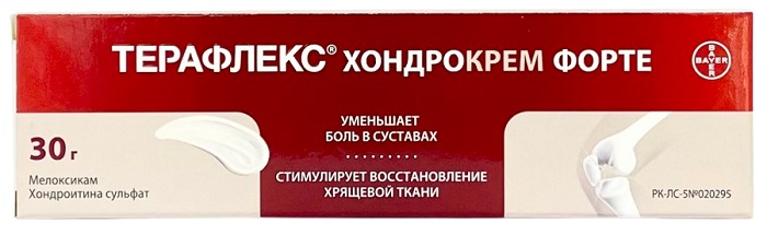 Терафлекс хондрокрем форте крем 30 гр ( хондроитин сульфат 5%, мелоксикам 1% ) @