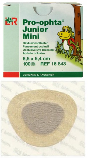 Пластыри Глазные Для Детей LR 16843 Junior Mini 6,5*5,4см 100 шт Окклюдеры (Упаковка)