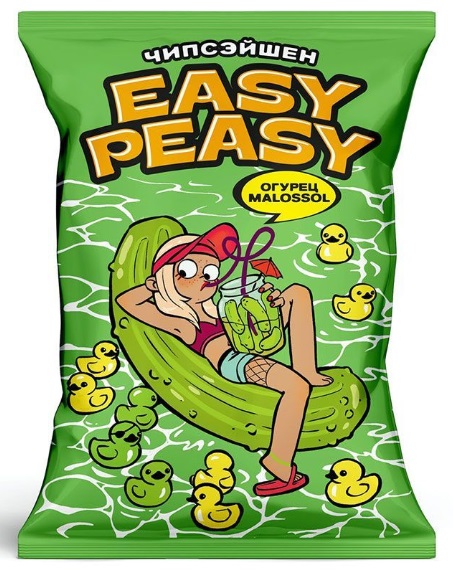 Easy Peasy картофель хрустящий со вкусом Молосоленый Огурец 50гр