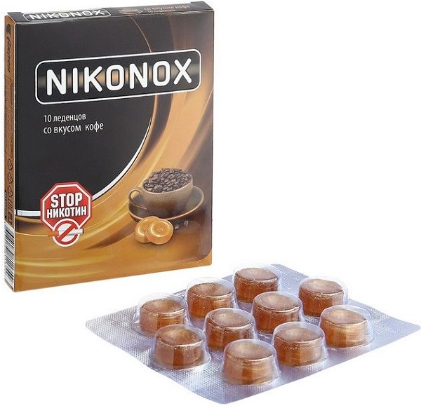 Леденцы без сахара против никотиновой зависимости Nikonox Кофе 10шт