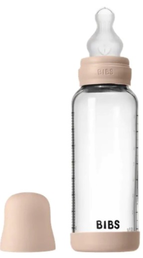 Бутылочка для кормления стеклянная Bibs Blush 240мл силиконовая соска арт.50201244