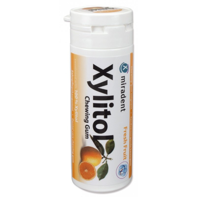 XYLITOL CHEWING GUM Fresh Fruit Жевательная резинка с ксилитом Свежие Фрукты (30шт.) 30гр.