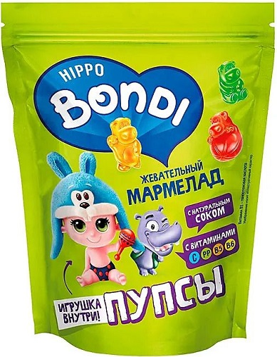 Hippo Bondi Мармелад жевательный 100г Пупсы