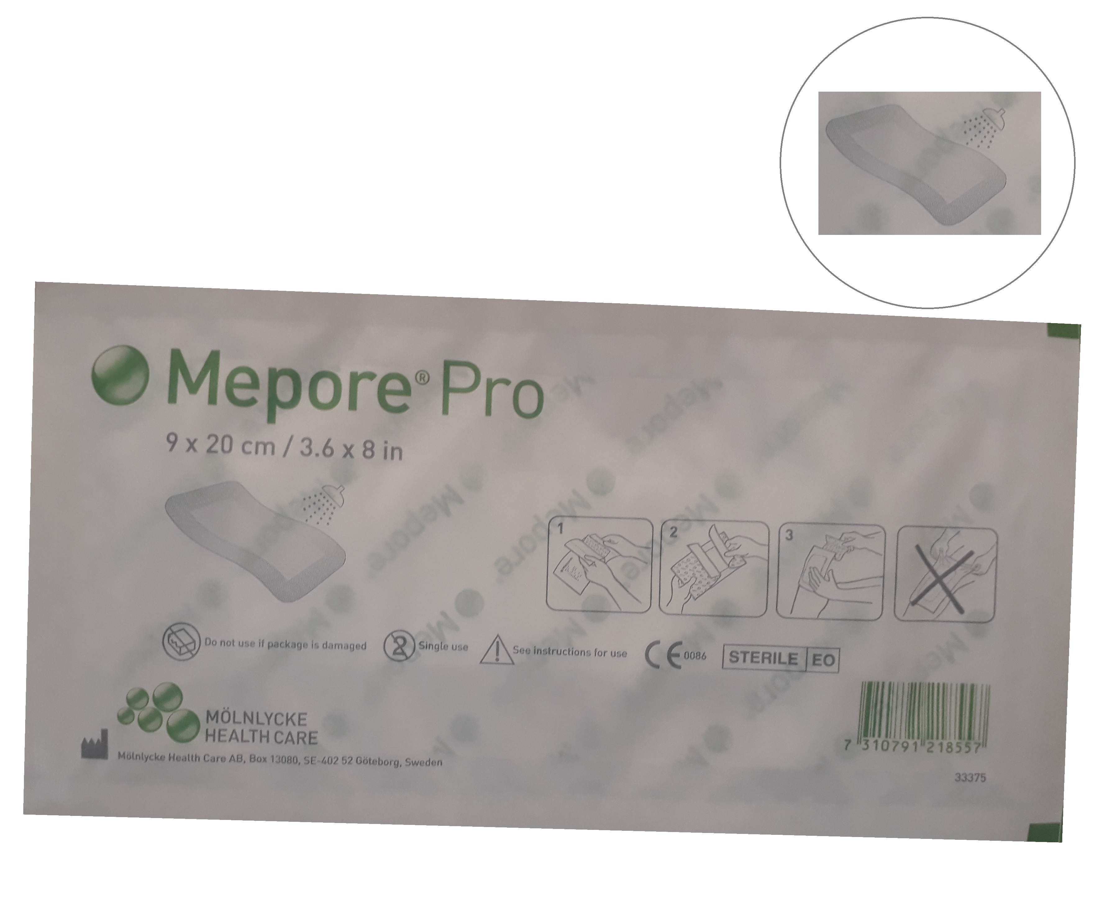 Пластырь Адгезивная Повязка 9*20см MEPORE PRO (Повязка для Душа)