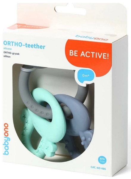 Прорезыватель 0м+ BABYONO ORTHO арт.486
