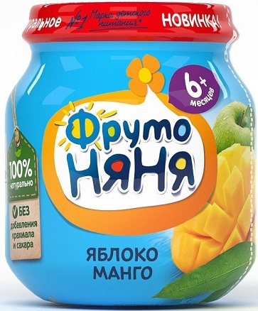 ФрутоНяня Пюре Яблоко манго 100г 