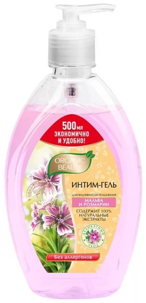 Organic Beauty интим гель Мальва и розмарин 500 мл