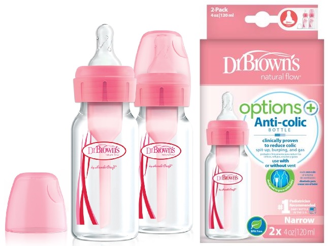 Набор Бутылочек DrBROWNS 120мл*2 SB42305 уз/г 0м+ Пластик Pink