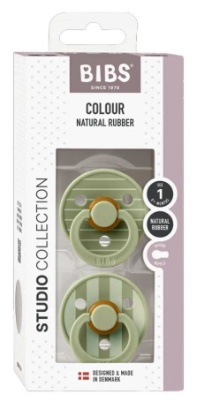 Набор пустышек BIBS Pacifier Studio Colour 2 шт. Sage Mix 0+ арт.11015102
