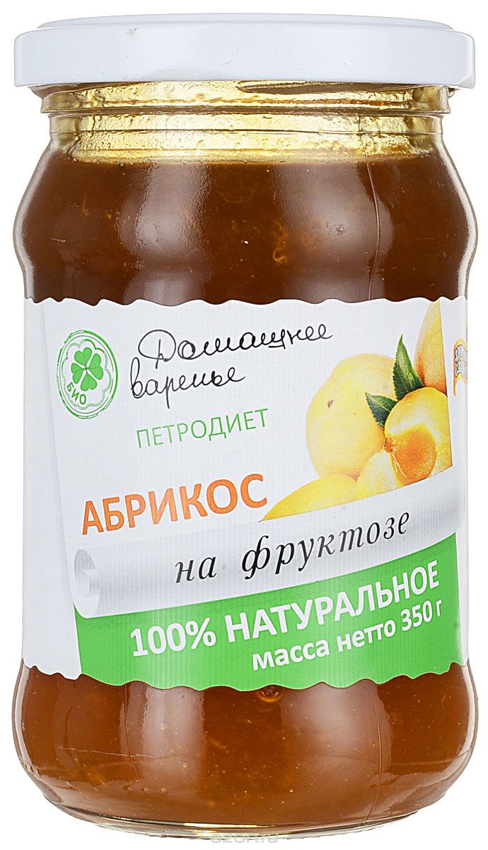 ПЕТРОДИЕТ Варенье Абрикосовое на фруктозе 350г. ДОМАШНЕЕ