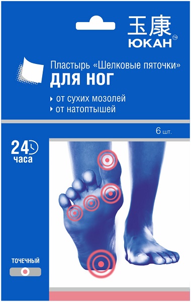 Пластырь ЮКАН Шелковые Пяточки для ног 6 шт #