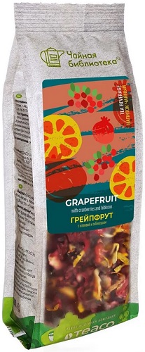Чай Грейпфрут с клюквой и гибискусом 100г Чайная библиотека