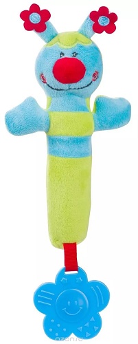 BABYONO Игрушка с пищалкой и прорезывателем "Пчелка" 6м+ арт.993R