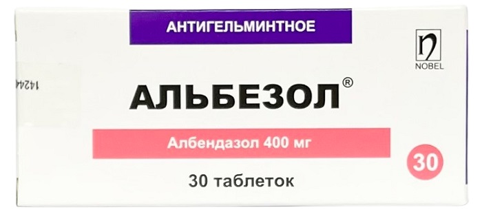 Альбезол табл. 400 мг №30 ( албендазол ) (Упаковка)