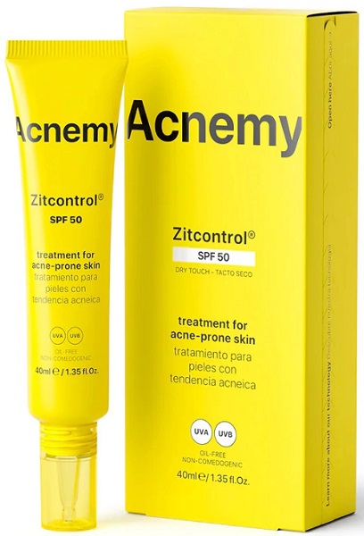 Acnemy Zitcontrol Солнцезащитный крем-актив SPF50+ для кожи склонной к акне 40 мл