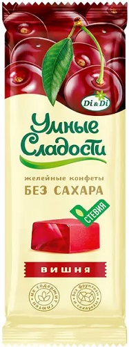 Di&Di Умные сладости Конфеты желейные Вишня 90г б/сах