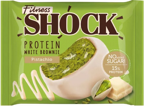 FitnessShocks Брауни Белый шоколад и фисташка 50гр