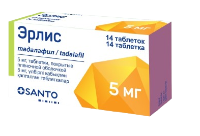 Эрлис табл. 5мг №14 ( тадалафил )