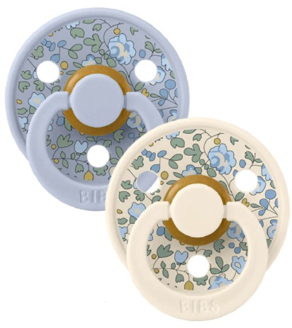 Набор пустышек латексных BIBS Liberty Colour Eloise Dusty Blue Mix 2 шт 6+ арт.12011101