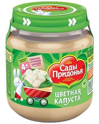 Сады Придонья Пюре Цветная капуста 80г с 4 мес. стекло