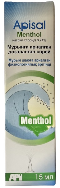 Аписал Ментол спрей назальный 15мл 0,74% Apisal Menthol 