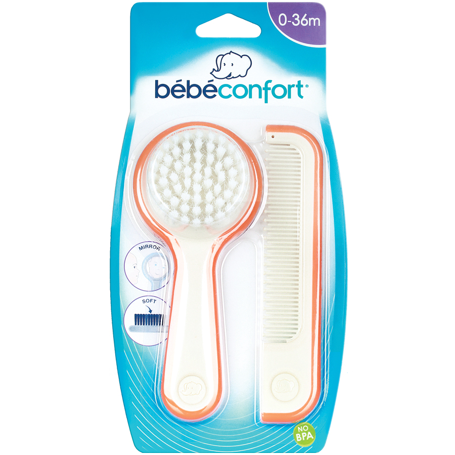 Щетка и Расческа Детская BEBECONFORT 0м+ (красный)