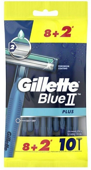 Станок бритвенный одноразовый GILLETTE Blue II Plus (10шт) 81757486