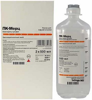 ПК-Мерц раствор для инфузий 500 мл №2 фл. ( амантадин ) (Упаковка)