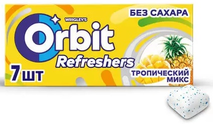 Жевательная резинка Orbit Рефрешерс Тропический вкус 16гр