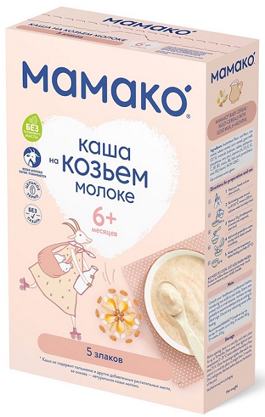 Мамако Каша 5 злаков 200г на козьев молоке с 6 мес.