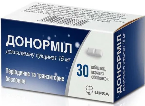 Донормил табл. 15 мг №30 (доксиламин сукцинат)