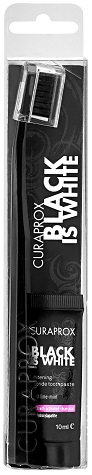 Зубная щетка CURAPROX CS 5460 Black Is White черная+зуб.паста