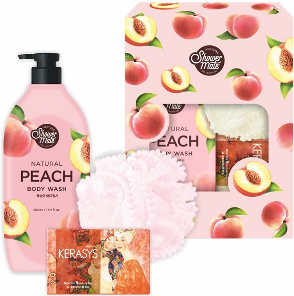 Подарочный набор Shower Mate Natural Персик гель для душа+мыло+мочалка