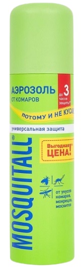 Универсальная защита от Комаров MOSQUITALL 150мл спрей