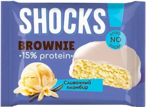 FitnessShocks Брауни Сливочный Пломбир 50г