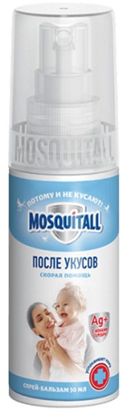 Спрей бальзам Скорая помощь после укусов MOSQUITALL 50 мл