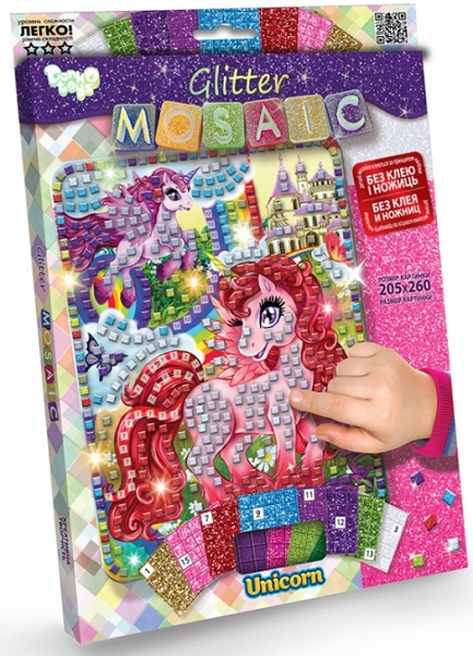 Креативное творчество набор 10+ Glitter Mosaic Unicorn арт.09199