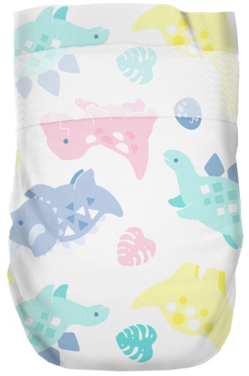 Offspring подгузники для детей Динозавры S (3-6кг) 48 шт