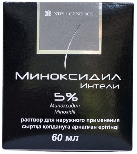 Миноксидил Интели раствор 5% 60 мл ( андрогенетическая алопеция )@