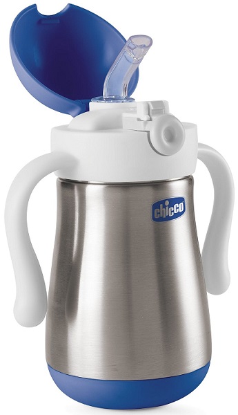 Термопоильник CHICCO Power Cup Inox 18м+ 237 мл Голубой