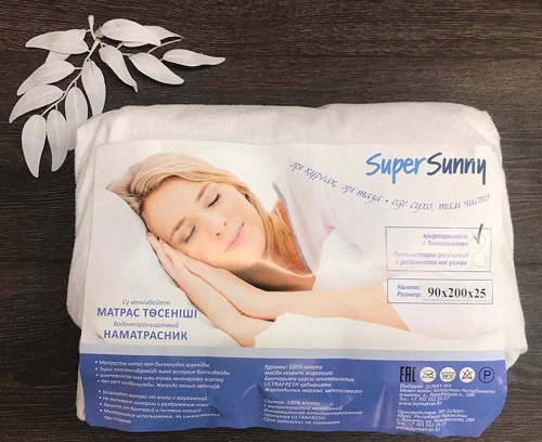 SUPER SUNNY Наматрасник водонепроницаемый 90*200*30см