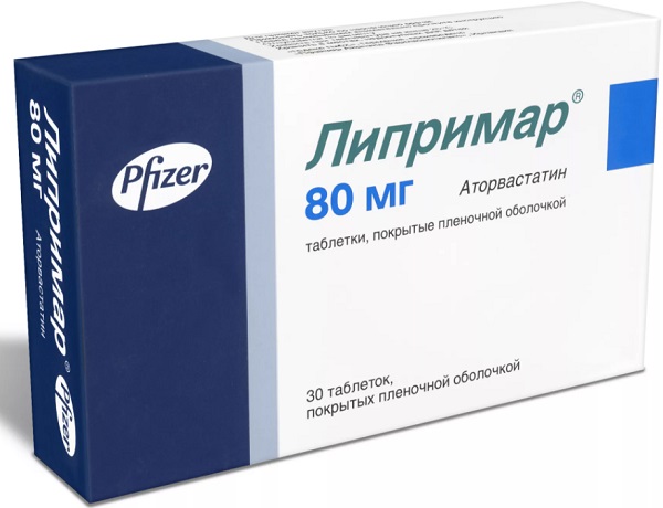 Липримар табл. 80мг №30 ( аторвастатин ) (Упаковка)