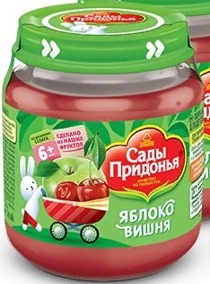 Сады Придонья Пюре Яблоко-вишня 120г с 5 мес. стекло