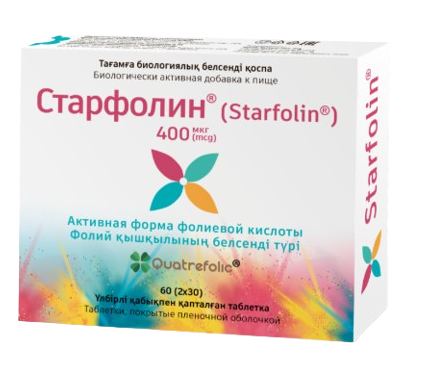 Старфолин табл. 400 мкг №60 Фолиевая кислота БАД