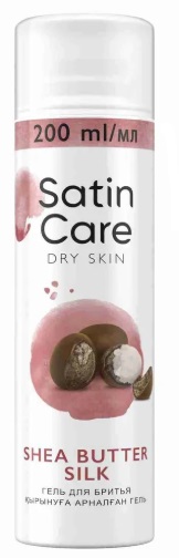 Гель для бритья Satin Care для женщин для сухой кожи Shea Butter Silk 200 мл