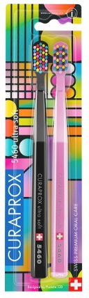 Набор зубных щеток CURAPROX 5460/2 Duo 80's Edition Ultrasoft 2шт